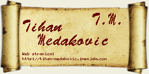 Tihan Medaković vizit kartica